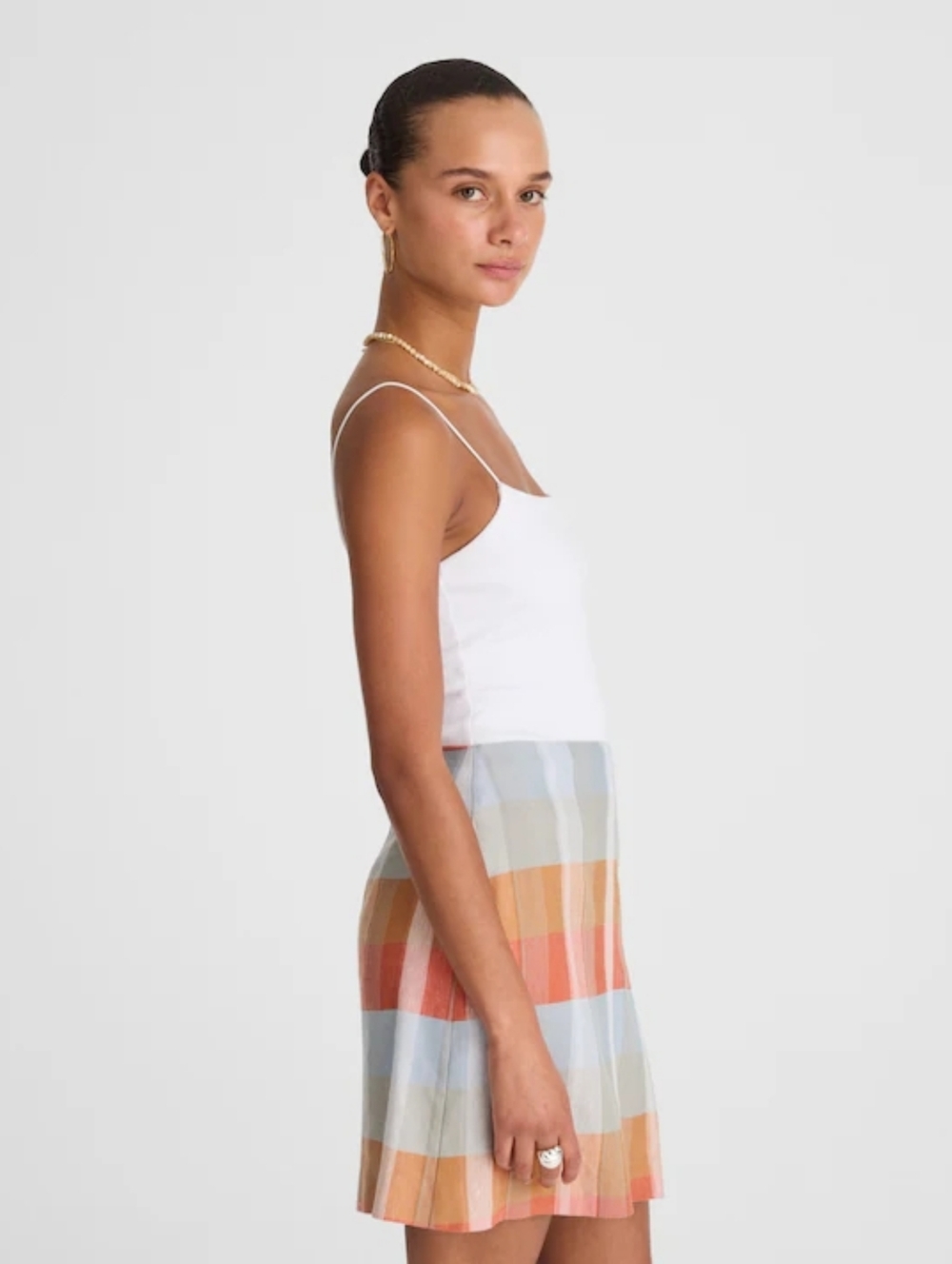 Madewell Multicolor Striped Linen-Blend Skirt - Picture 4 of 7